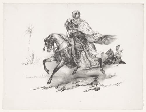 Odalisk op een Perzisch paard by anonymous