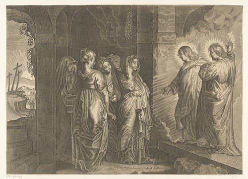 Heilige vrouwen bij het graf van Christus by Giovanni Merlo