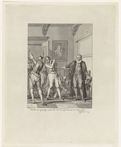 Standvastigheid van burgemeester van der Werff, 1574 by Theodoor Koning