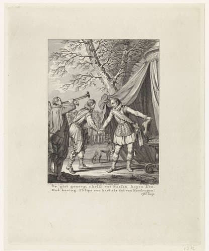 Ontmoeting tussen Oranje en Mondragon, 1573 by Theodoor Koning