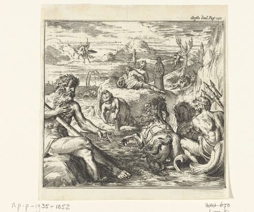 Illustratie voor 'Alle de werken' van Lucianus by Romeyn de Hooghe