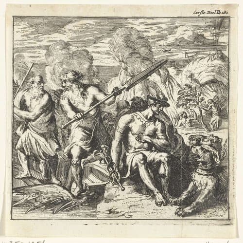 Illustratie voor 'Alle de werken' van Lucianus by Romeyn de Hooghe