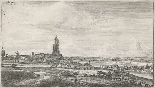 Gezicht op Rhenen by Jan Ruyscher