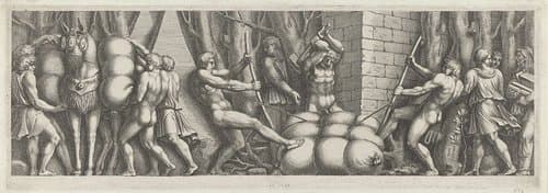 Bepakken van paarden by anonymous