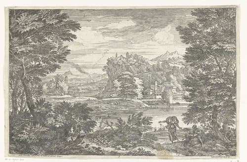 Landschappen, serie zes by Adriaen van der Kabel