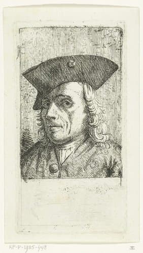 Zelfportret van kunstenaar Cornelis van den Berg by Cornelis van den Berg