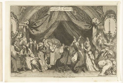 Sterfbed van Maria II Stuart, koningin van Engeland by Pieter van den Berge