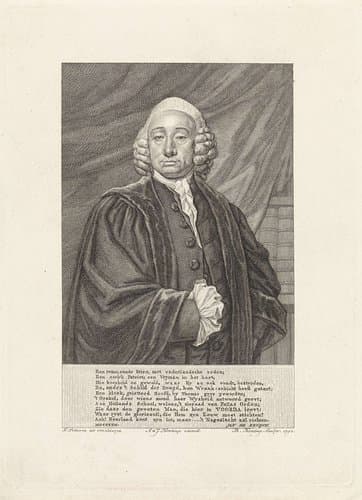 Portret van Bavius Voorda by Theodoor Koning