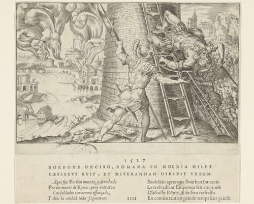 Bestorming van Rome, 1527 by Dirck Volckertsz. Coornhert