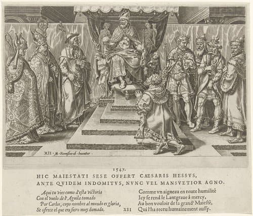 Overwinningen van Karel V by Dirck Volckertsz. Coornhert