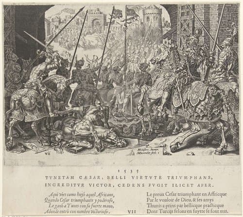 Overwinningen van Karel V by Dirck Volckertsz. Coornhert