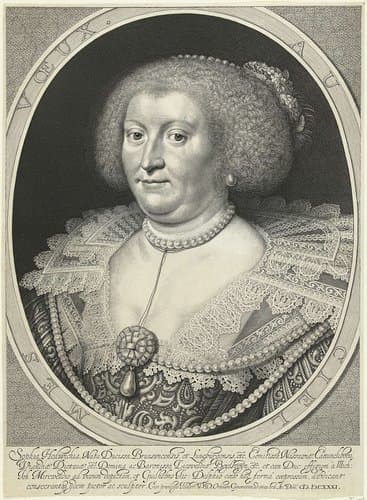 Portret van Sophia Hedwig van Brunswijk-Wolfenbüttel by Willem Jacobsz Delff