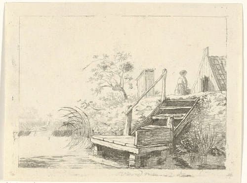 Trap aan het water by Gerrit Lamberts
