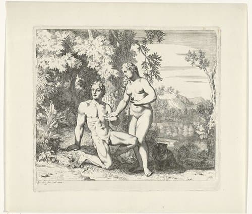 Adam en Eva in het paradijs by Gerard de Lairesse