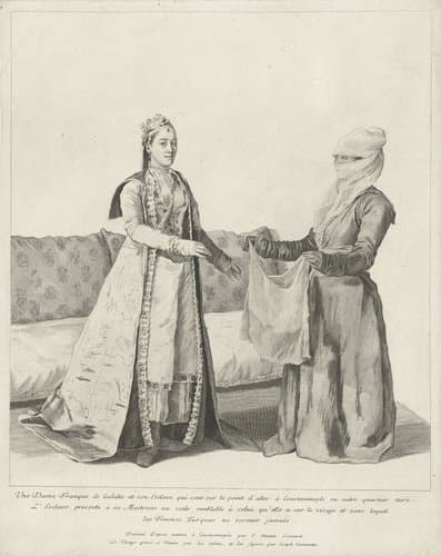 Vrouw in Galata krijgt een sluier by Jean-Etienne Liotard