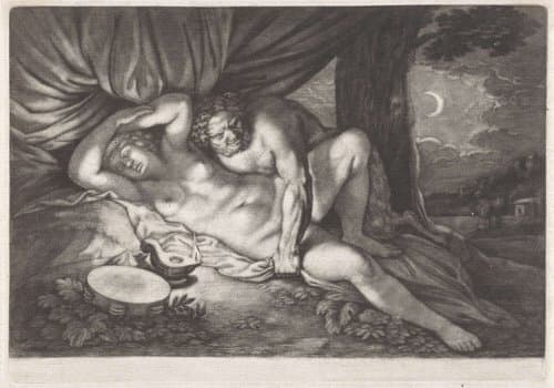 Jupiter en Antiope by Abraham Bloteling