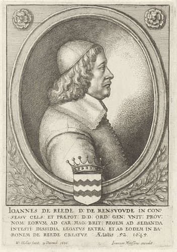 Portret van Johan baron van Reede, heer van Renswoude by Wenceslaus Hollar