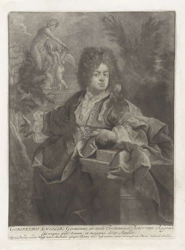 Portret van Gottfried Kneller by Pieter Schenk (I)