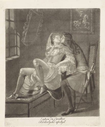 L'adieu du Cavallier / Ridderlycke afschijd by anonymous