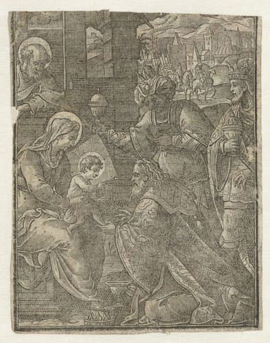 Aanbidding der Koningen by anonymous