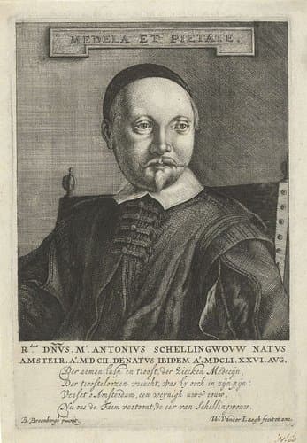Portret van Antonius Schellingwou by Willem van der Laegh