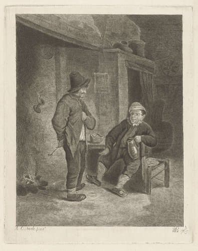 Interieur met boeren