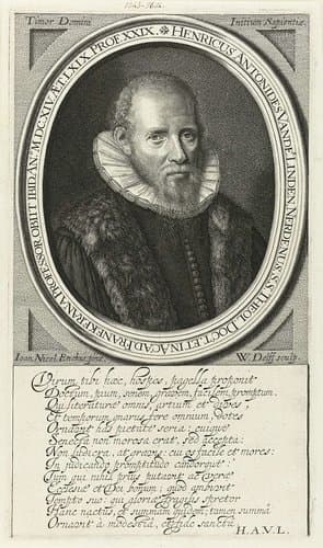 Portret van theoloog Henricus Antonides van der Linden op 69-jarige leeftijd by Willem Jacobsz Delff
