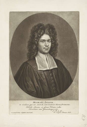 Portret van de predikant Michael Zulich by Pieter Schenk (I)