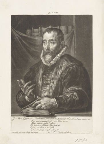 Portret van Justus Lipsius by Pieter Schenk (I)