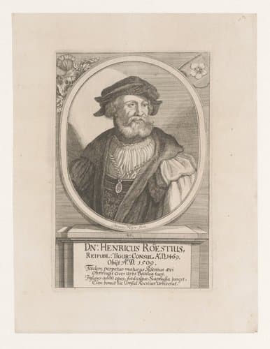 Portret van Heinrich Röust by Johannes Meyer (II)