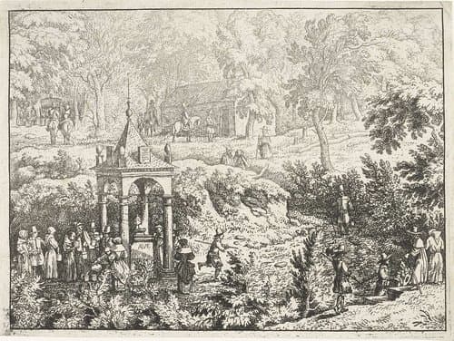 Gezicht op de bron van Geronstère by Allaert van Everdingen