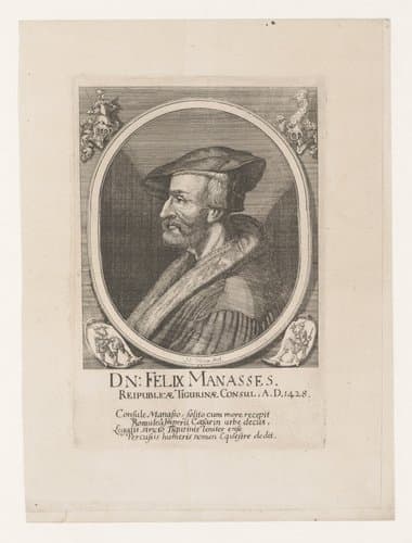 Portret van Felix Manasses by Johannes Meyer (II)