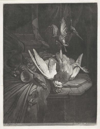 Stilleven met gevogelte by Pieter Anthony Wakkerdak
