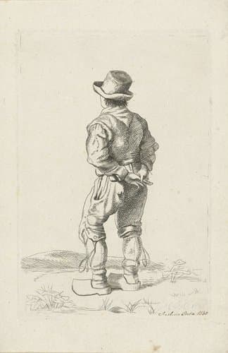Studie van een boerenjongen by Joseph Mendes da Costa (1806-1893)