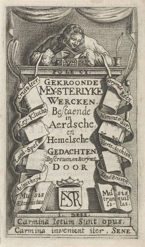 Everhard Meyster lezend achter een bureau by Everard Meyster
