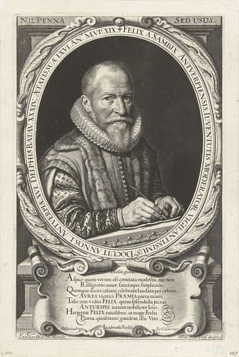 Portret van Felix van Sambix op 66-jarige leeftijd by Willem Jacobsz Delff