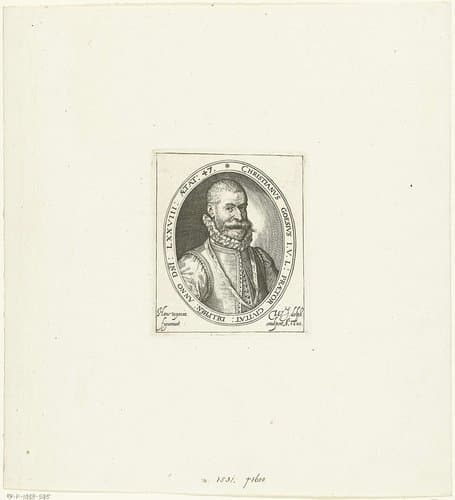 Portret van Christian van der Goes op 47-jarige leeftijd by Willem Jacobsz Delff