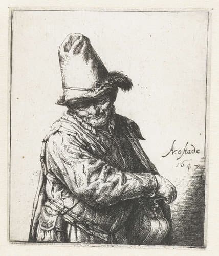 Man Playing a Hurdy-Gurdy by Adriaen van Ostade