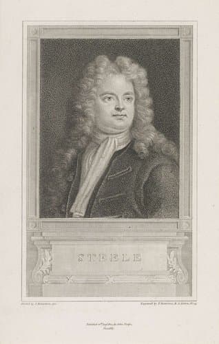 Portret van Richard Steele by Francesco Bartolozzi