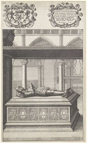 Grafmonument van Eduard van Woodstock, prins van Wales by Wenceslaus Hollar