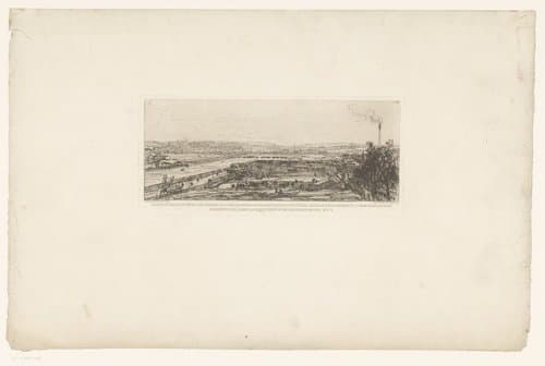 Gezicht op de Seine by Maxime François Antoine Lalanne