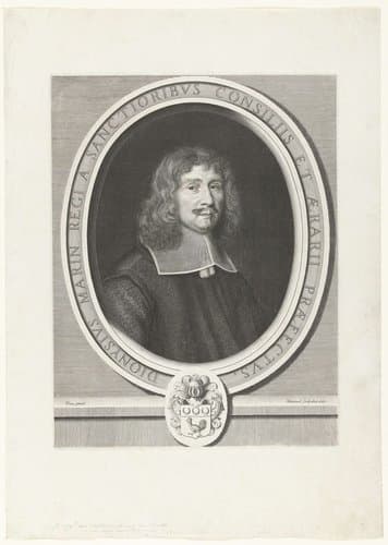 Portret van Denis Marin by Robert Nanteuil