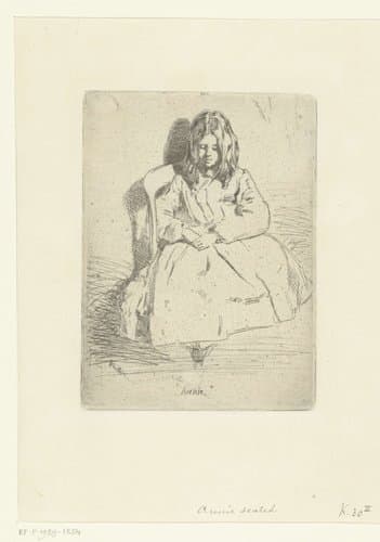 Portret van Annie Harriet Haden by James Abbott McNeill Whistler