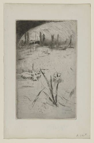 Zwaan en een iris by James Abbott McNeill Whistler
