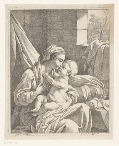Maria met Christuskind by Jean Jacques II Lagrenée