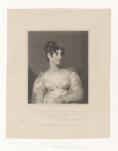 Portret van Elizabeth Leveson-Gower by Samuel Cousins