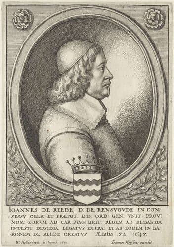 Portret van Johan baron van Reede by Wenceslaus Hollar
