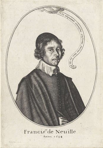 Portret van Franciscus de Neville by Wenceslaus Hollar