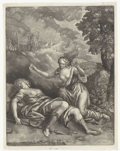 Venus and Adonis by Jeremias van Schaak