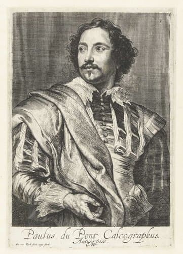 Portret van Paulus Pontius by Anthony van Dyck